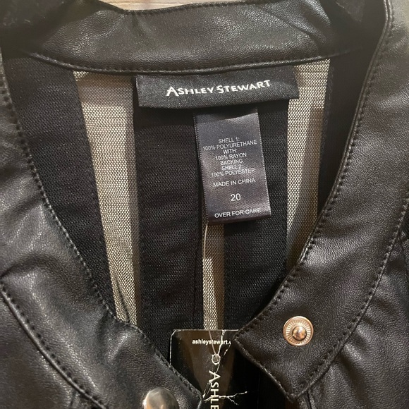 Ashley Stewart faux leather crop jacket - Picture 2 of 7